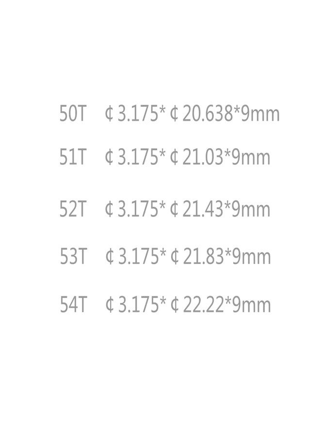 KingVal Replacement 5PCS 64DP 3.175mm 50T 51T 52T 53T 54T Aluminium Pinion Motor Gear Compatible with 1/10 RC Car Brushed Brushless Motor - Image 2